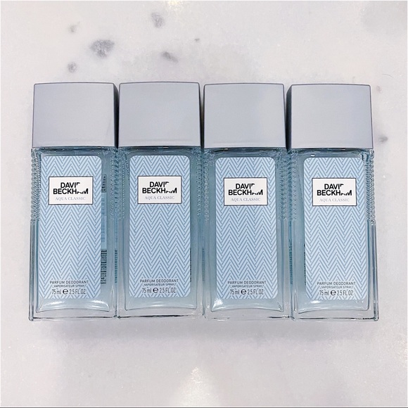 DAVID BECKHAM AQUA CLASSIC SCENT DEODORANT 75ML X4 - NEW, NO BOXES - Picture 2 of 2